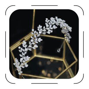 Fashion Bridal Headpieces for Wedding Bride Hair Accessories Cubic Zirconia Head